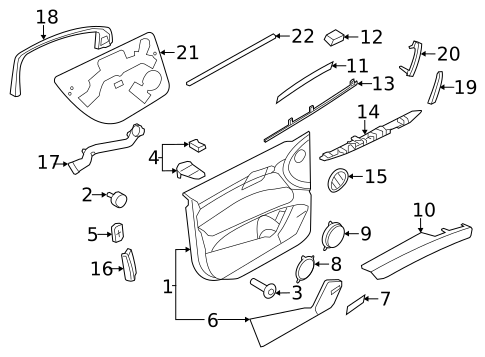 Interior Trim - Front Door for 2013 Audi Q7 #0