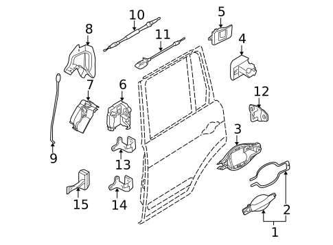 Lock & Hardware for 2010 Land Rover Range Rover #1