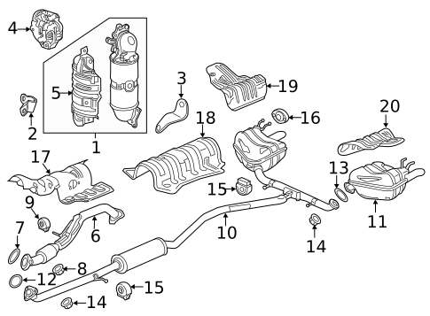 Exhaust Components for 2016 Honda Civic #0