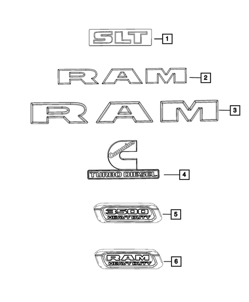 Nameplates for 2026 Ram 3500 #1