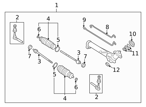Steering Gear & Linkage for 2002 Pontiac Grand Am #0