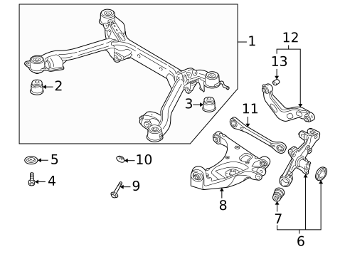 Rear Suspension for 2007 Audi A4 Quattro #2