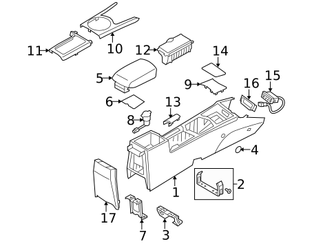 Center Console for 2010 Kia Optima #0