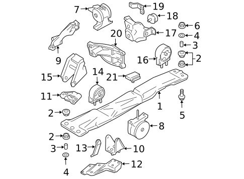 Engine & Trans Mounting for 2007 Suzuki Aerio #1