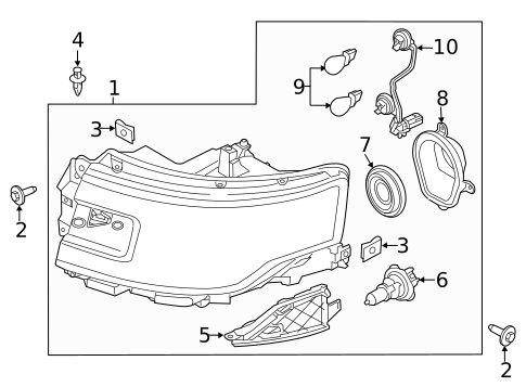 Bulbs - Chassis for 2014 Ford Flex #3