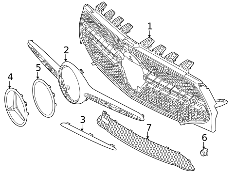 Grille & Components for 2021 Mercedes-Benz CLA250 #0