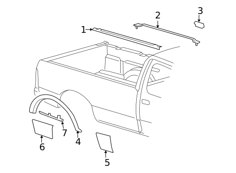 Exterior Trim - Pick UP Box for 2008 Lincoln Mark LT #0