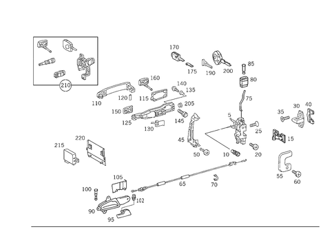Locking System for 1997 Mercedes-Benz SL320 #1