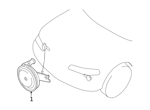 Horn for 2006 Mitsubishi Galant #0
