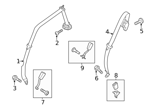 Seat Belt for 2018 Ford C-Max #0