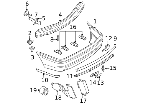 Bumper & Components - Rear for 1999 BMW 328i #2