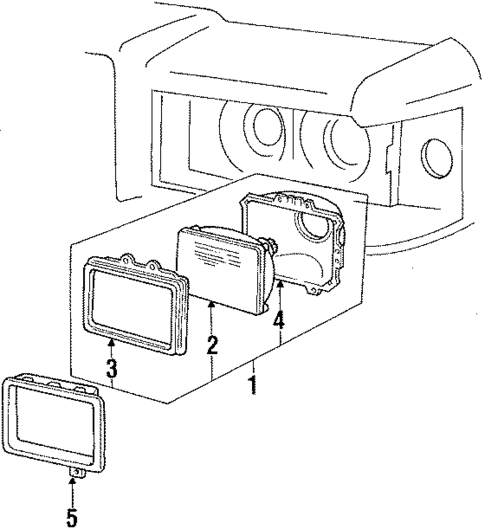 Headlamp Components for 1986 Mercury Marquis #1