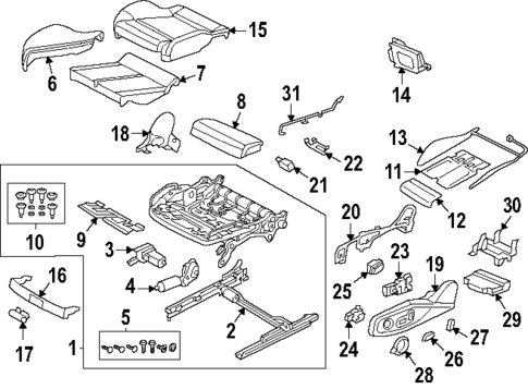 Driver Seat Components for 2023 Audi S4 #2