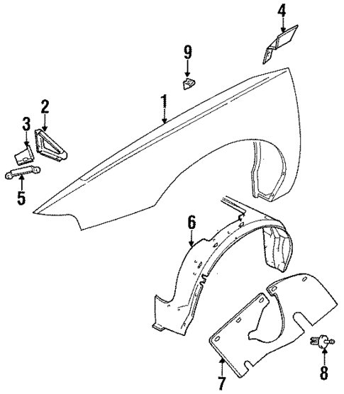 Fender & Components for 1994 Chrysler Concorde #0