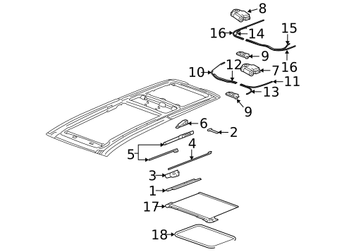 Sunroof for 2008 Cadillac SRX #1