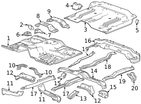 Floor - Cab for 2016 GMC Sierra 1500 #0