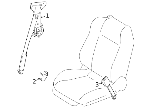 Front Seat Belts for 2010 INFINITI G37 #2