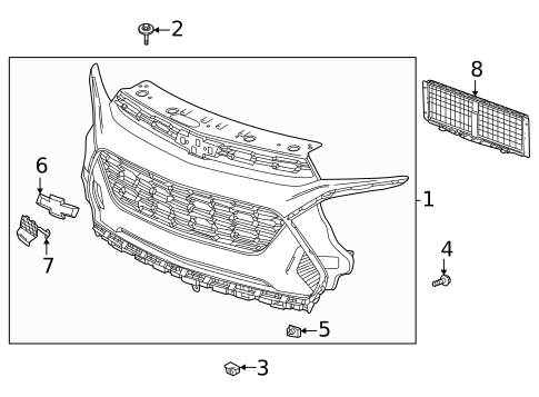 Grille & Components for 2021 Chevrolet Trailblazer #0