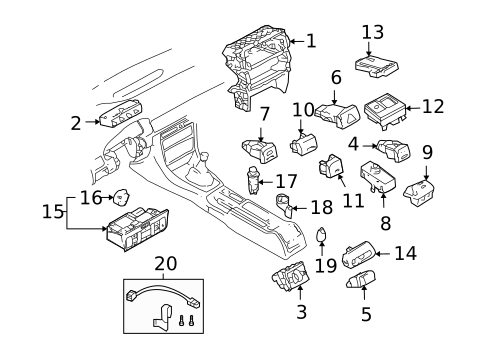 Console for 2005 Audi A4 #7