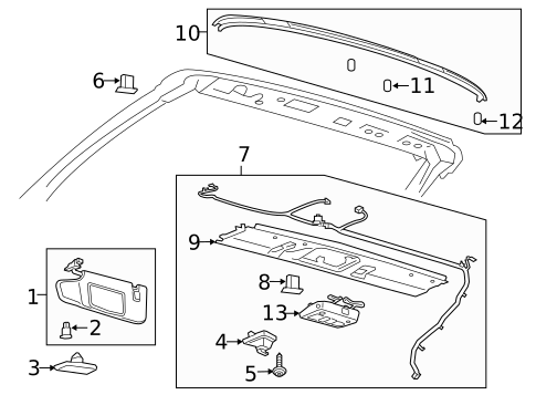 Interior Trim - Roof for 2017 Ford Mustang #1