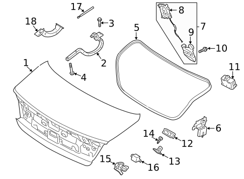 Lid & Components for 2020 Genesis G90 #0