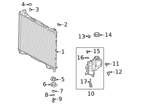 Radiator & Components for 2010 Land Rover Range Rover #6
