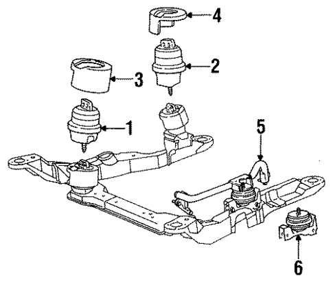 Engine & Trans Mounting for 1993 Ford Taurus #0