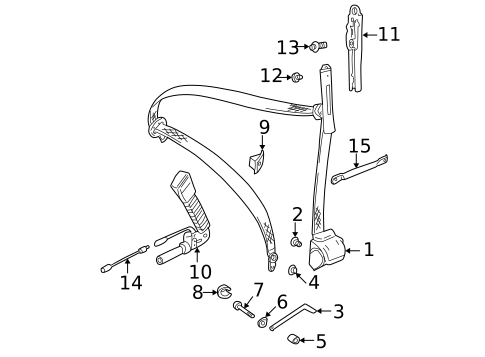 Seat Belt for 2003 BMW M3 #3