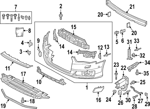 Bumper & Components - Front for 2017 Audi A6 #1