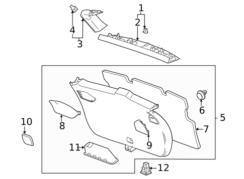 Interior Trim for 2024 Chevrolet Trailblazer #1