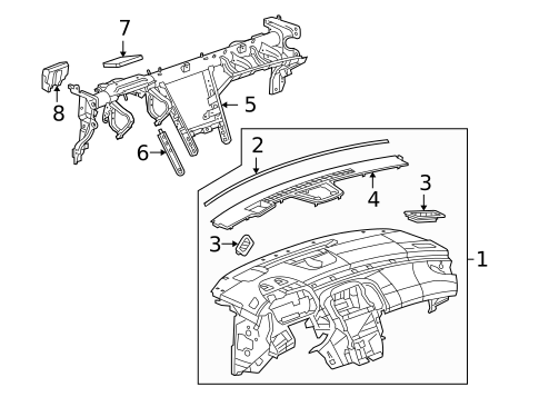 Instrument Panel Components for 2012 Buick LaCrosse #1