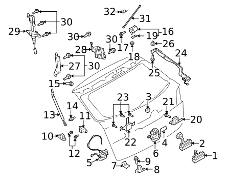 Lock & Hardware for 2009 Mazda CX-9 #2