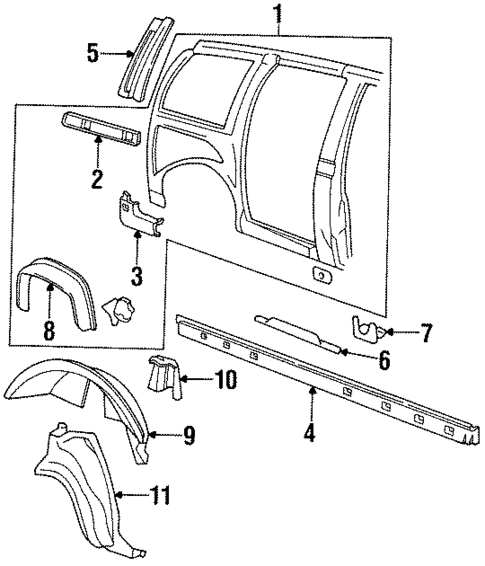 Inner Components for 1990 Oldsmobile Silhouette #0