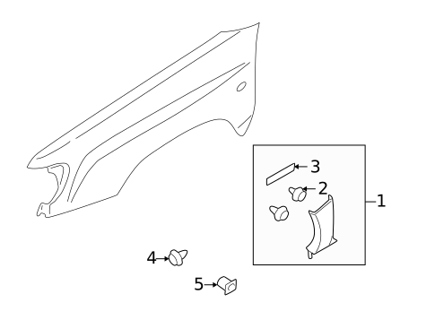 Exterior Trim - Fender for 2001 Subaru Forester #0