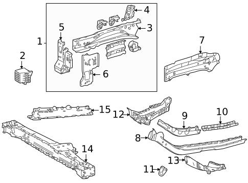 Structural Components & Rails for 2019 Toyota Mirai #0