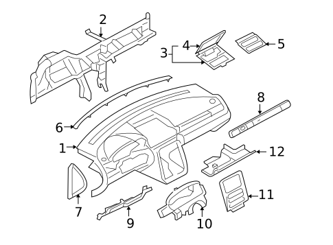 Instrument Panel for 2009 Mercury Sable #0