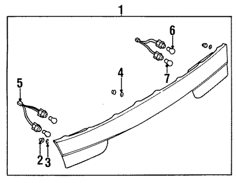 Tail Lamps for 1999 Subaru Legacy #1