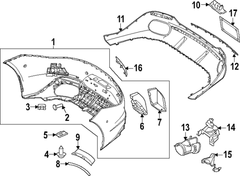 Bumper & Components - Rear for 2024 Mercedes-Benz SL 43 AMG® #0