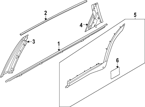 Exterior Trim - Rear Door for 2025 Genesis Electrified GV70 #0