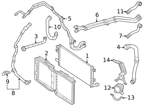 Radiator & Components for 2024 Mercedes-Benz GLE580 #0