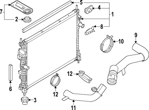 Radiator & Components for 2024 Ford Mustang #2