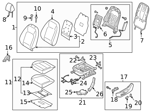 Driver Seat Components for 2022 Hyundai Kona N #0