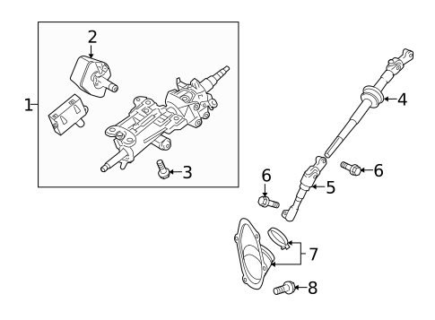 Steering Column Assembly for 2015 Lexus IS250 #2