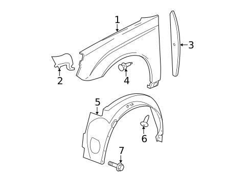 Fender & Components for 2024 Chevrolet Traverse Limited #1