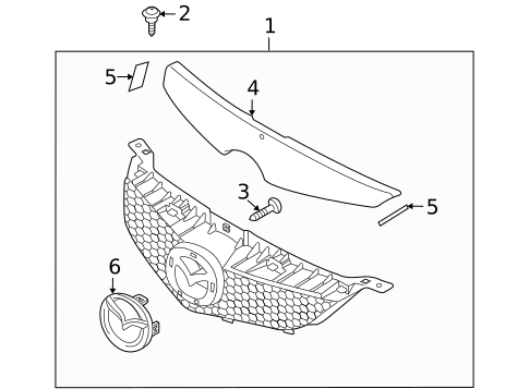 Grille & Components for 2008 Mazda 3 #0