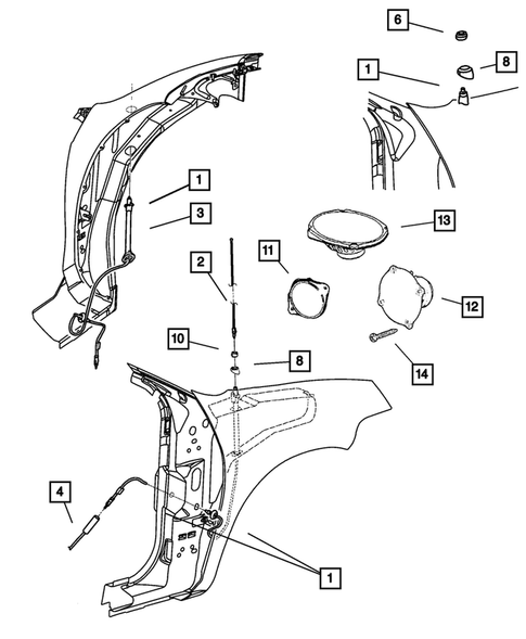 Radio, Antenna, and Speakers for 2003 Dodge Neon #0