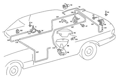 Central Locking System for 1991 Mercedes-Benz 560SEC #0