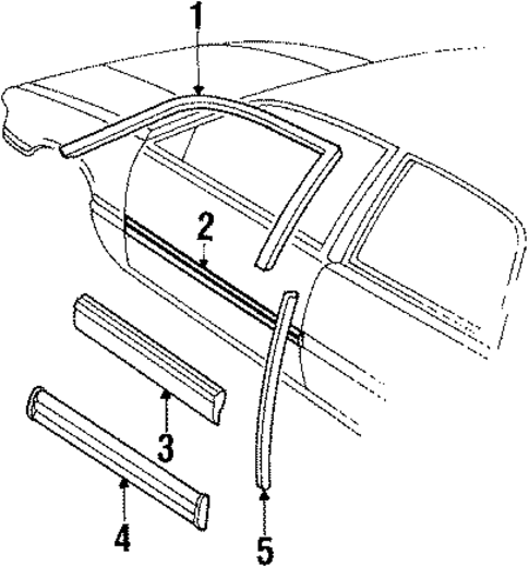 Exterior Trim - Front Door for 1988 Buick Skylark #1