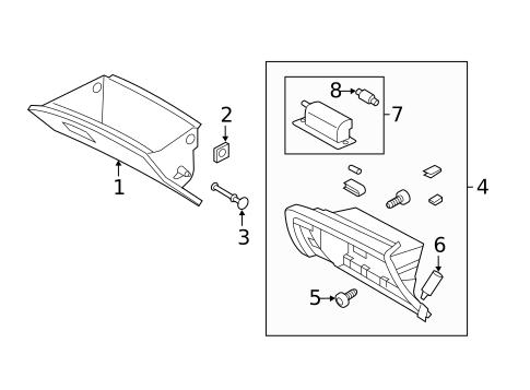 Glove Box for 2012 Kia Optima #1