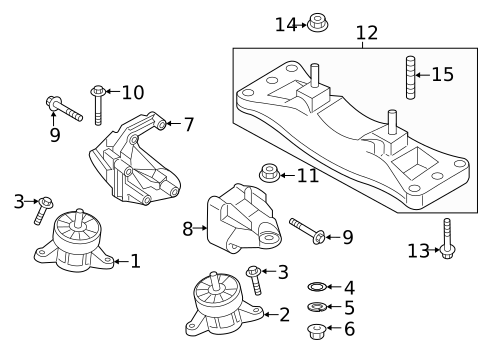 Engine & Trans Mounting for 2018 Genesis G80 #1